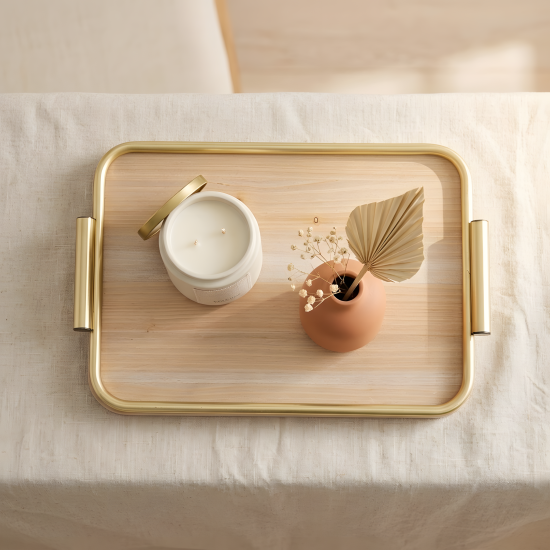 Wooden Tray Set 2 Pcs